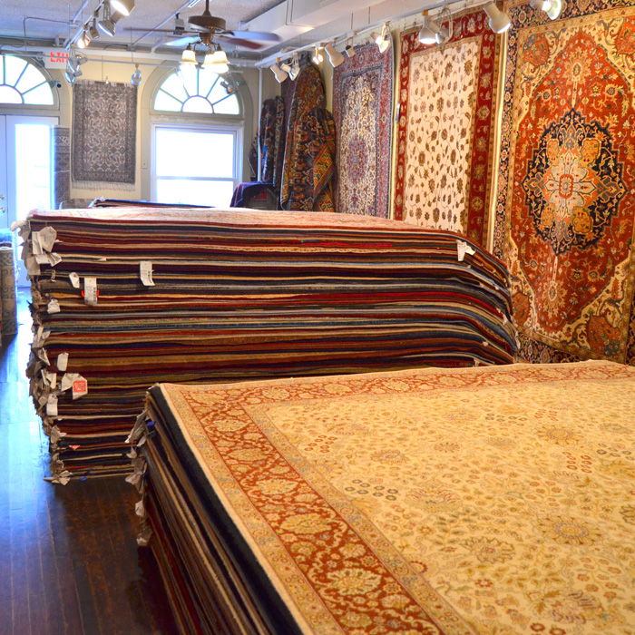 rugs in showroom