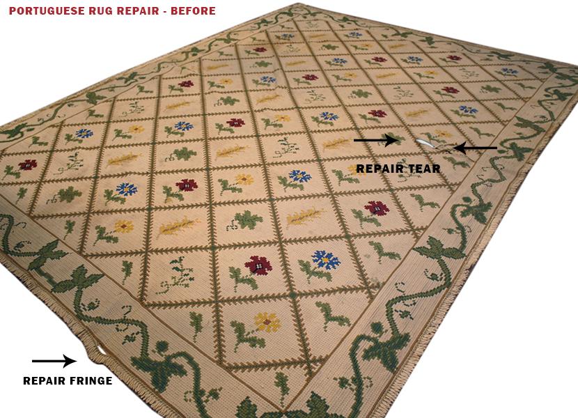 Portuguese rug repair of rug